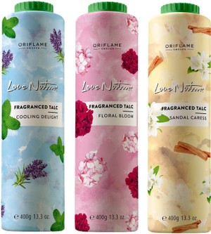 Buy Oriflame Love Nature Fragnanced Talc Sandal Caress 400 g Online   Flipkart Health SastaSundar