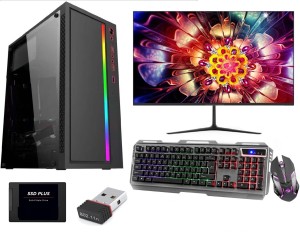 ZOONIS Gaming Pc With 16GB DDR3 Ram/ DDR-5 4GB Graphics Card Core i7 (4th  Gen) (16 GB DDR4/512 GB SSD/Windows 10 Pro/4 GB/22 Inch Screen/Alain Free  Fire Gaming Pc) with MS Office - ZOONIS 