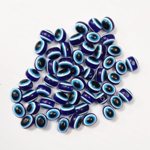 Anfigo 750Pcs 8mm Evil Eye Beads, Flat Evil Eye India