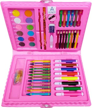  Netigems 68 Pc Color Kit For Kids, All in 1 Colors Box For  Drawing, Art Set