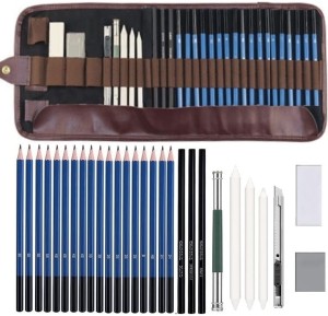AUREUO Drawing Set - Pencil Set for Sketching and Drawing with 5.5x8.5''  Smal