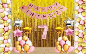 ZYOZI 36 Pcs Combo 7th Birthday Party Decorations kit for Boys