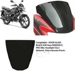 zalak HEADLIGHT VISOR FOR PASSION PRO DIGITAL BLACK GREY Bike