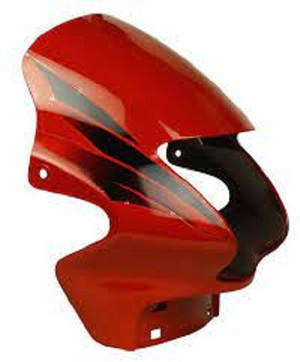 zalak HEADLIGHT VISOR FOR PASSION PLUS BLACK RED Bike Headlight