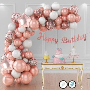 R G ACCESORIES Rose Gold Theme Birthday Party Decorations - 36 Pcs