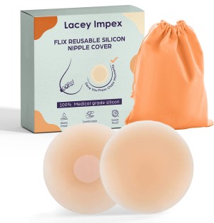 UNDERZONE Nipple Cover for Women, REUSABLE & ULTRA THIN Soft Silicone,  Waterproof & Sweat-free Bra Pad