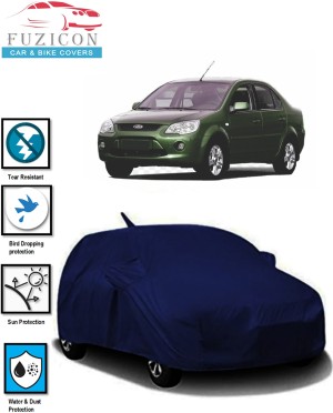 Auto Hub Car Cover Compatible with Ford Fiesta with Mirror Pockets, Triple  Stitched, Water Resistant Car Body Cover, Navy, White