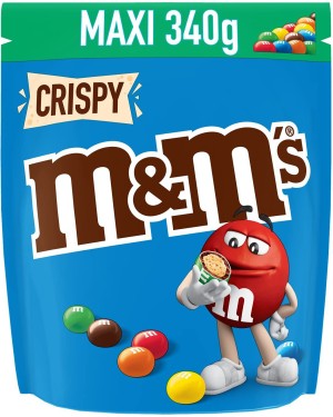 M&M's Crispy Colorful Candies With Crispy Rice Filling & Milk Chocolate In  Crispy Shell 305g