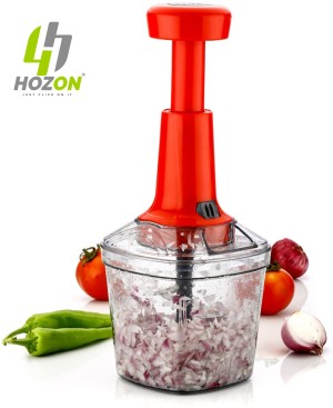 JINPRI Quick & Easy 6 Blade Push Chopper Push N Chop Chopper Vegetable and  Fruit Cutter Chopper with Easy Push and Close Button - 1000ML (Multi Color  Handle) : : Home & Kitchen