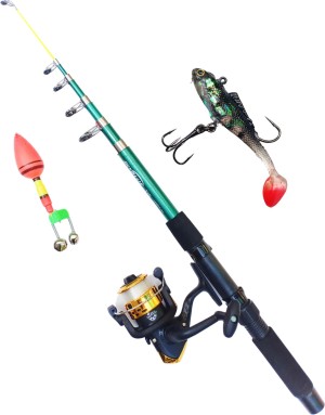 Wish Hunt Fishing Telescopic 210cm/7Feet Rod, Reel Combo Set