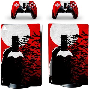 Skinny PS5 Skin Batman Red Logo for PlayStation 5 Disc Edition 1x