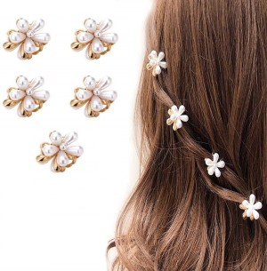 FRCOLOR 16 Pcs Pearl Hair Clip Jaw Clip Pearl Hair Clamps Hair Clips for  Women Claw Clips Hair Diamonds Girls Hair Accessories Girls Pearl Hair  Clips