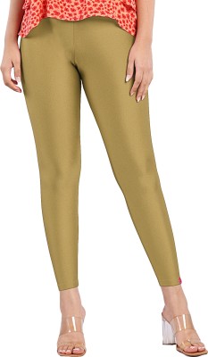 PINKSHELL Shimmer Legging With Gold Glittery Ankle Length Pajami