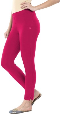 TWIN BIRDS Pink Plain Cropped Leggings - Pack Of 2