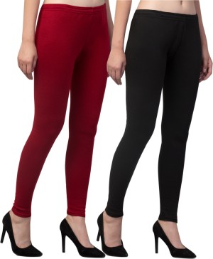 Buy online Pink Solid Ankle Length Leggings from Capris & Leggings for  Women by Mad Colors for ₹359 at 64% off