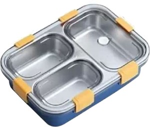 Buy MT HUB 3 Compartment Stainless Steel Lunch Box For office ,college ,  school Online at Best Prices in India - JioMart.