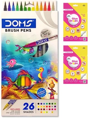 DOMS 14 Shade Brush Pen (Free 5 CANSON Sheet 17.5