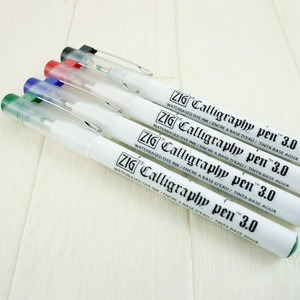 Zig Kuretake Calligraphy Marker Pens, 6 Colors Set, 2mm. & 3.5mm Dual Tip Markers, AP-Certified, Photo-Safe, Acid Free, Lightfast, Odourless, For Beginners, Made In Japan (Water-based Dye Ink