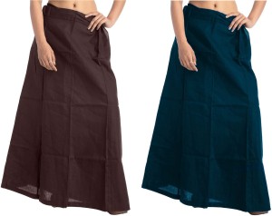 Odishabazaar Women's Cotton Readymade Indian Inskirt Saree Petticoats  Underskirt - Free Size