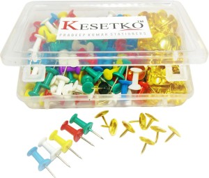 KESETKO Paper Clips 30mm Plastic & Metal Gem Clips, U clips  Multicolor (120 Piece) 