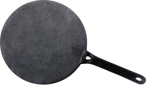 Forza Cast-Iron 25 cm Dosa Tawa Pan | Pre-Seasoned Cookware | Induction  Friendly | 3.8 mm| With Lifetime Exchange Warranty