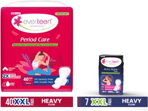 Buy Everteen everteen Period Care XXL Soft Sanitary Pads 320mm with Double  Flaps enriched with Neem and Safflower Online - 57% Off!