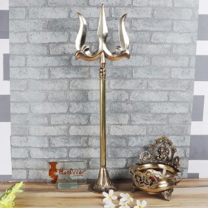 Buy Brass trishul Big Size  trishool 30 inches Large Long Lord Shiva  Trident for Pooja Online at Low Prices in India 