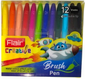 Flair Creative Brush Pen With Flexible Tip 12 Shades SKU 22616