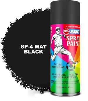 Abro 39 Matte Black Spray Paint, For Metal, Packaging Size: 400 Ml at Rs  150/pack in Bengaluru