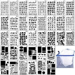 Calligraphy Alphabet Letter Number Cake Acrylic Stencil 1.5 Inch