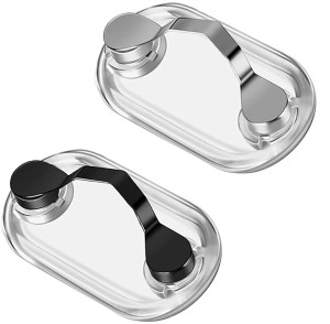 Readerest Magnetic Eyeglass Holder, Stainless Silver (2 Pack