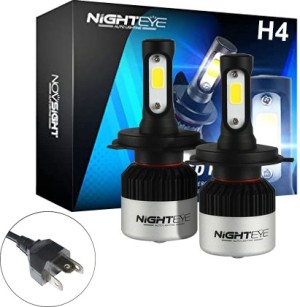 Buy ORIGINAL NIGHTEYE LED Headlight Bulb for Car and Bike INDIA Rs 1999/-   White, H4, 90W, 2 Bulbs - 9000 Lumens ULTRA BRIGHT, Type H4 –