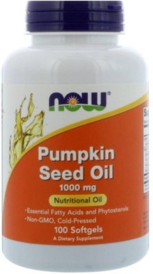 Now Foods Pumpkin Seed Oil - 1,000 mg - 100 Softgels - eVitamins India