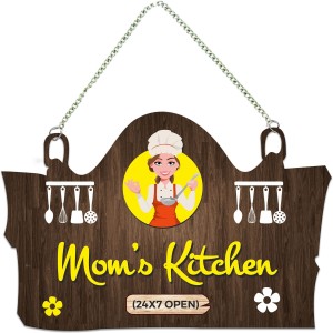 printcart Mom's Kitchen Cooked with Love Pine Wooden Wall Door Hanging (10  inch x 9inch) Price in India - Buy printcart Mom's Kitchen Cooked with Love  Pine Wooden Wall Door Hanging (10