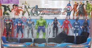 AS Avengers Action Figures of 8 Super Heroes