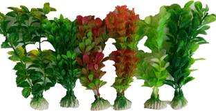 TAIYO New Artificial / Plastic Plant for Decoration 8" Size - 6 Pieces ** COLOURFUL AQUARIUM Aquarium Plant Anchor