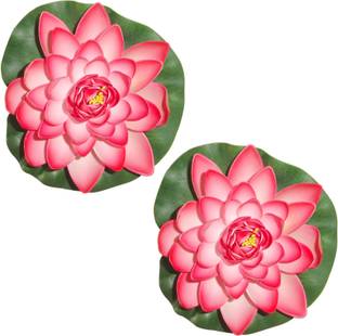 Muhil Floating Lotus Large Light Red Lotus Artificial Flower