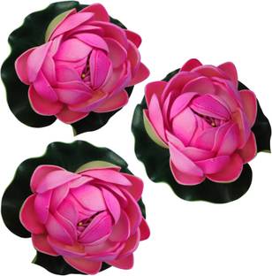 Muhil Floating Lotus Medium Pink Lotus Artificial Flower