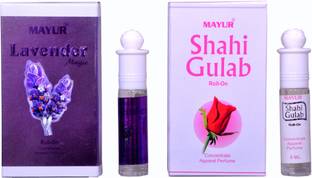 MAYUR Shahi Gulab and Lavender (2pcs of 8ml) Floral Attar