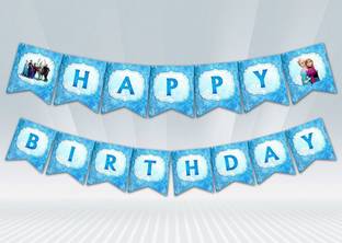 Party Propz Frozen Theme Happy Birthday Banner