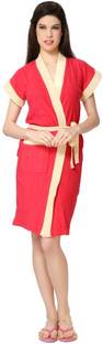 Superior Gajri Red Free Size Bath Robe