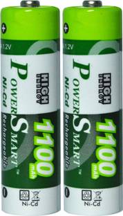 Power Smart AA 1.2V PS1100 NiMH x2 cells 1100 mah rechargeble Cells for camera toys remote etc  Battery