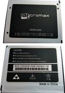 Shopnsmile A115 A116 A117 A120 A210 -3000MAH FOR MICROMAX CANVAS 3D/HD  Battery