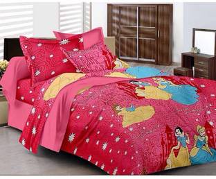 kunal Cotton Single Flat 200 TC Cartoon Bedsheet