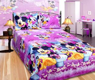 Mickey Mouse Cotton Double Cartoon Flat Bedsheet