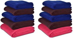 Saksham Solid Single Fleece Blanket for  AC Room