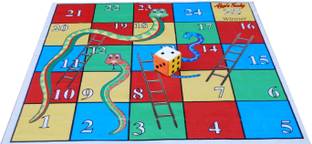 Atpata Funky 5x5 Ft Mat Snakes&Ladders & Dice 5inch Party & Fun Board Game
