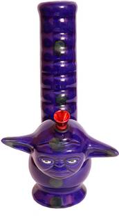 India Bongs Blue Flying Yoda Ceramic Bong 9 inch Ceramic Hookah