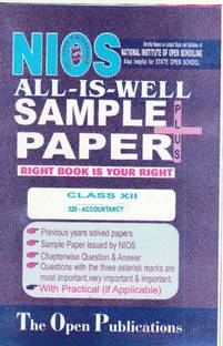 NIOS TEXT 320 ACCOUNTANCY 320 ENGLISH MEDIUM ALL-IS-WELL SAMPLE PAPER PLUS