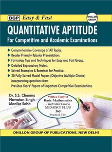 DGP Easy & Fast QUANTITATIVE APTITUDE TESTS (With a free copy of A Handbook of Mathematics Refresher 365) 01 Edition